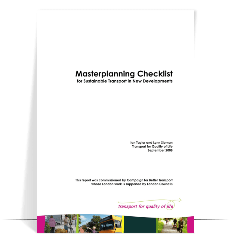 Masterplanning checklist for sustainable transport in new developments