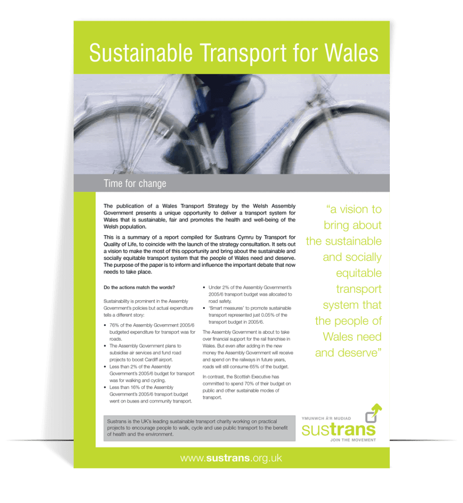Sustainable transport for wales