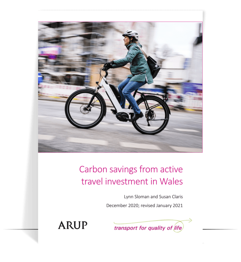 Carbon savings from active travel investment in Wales