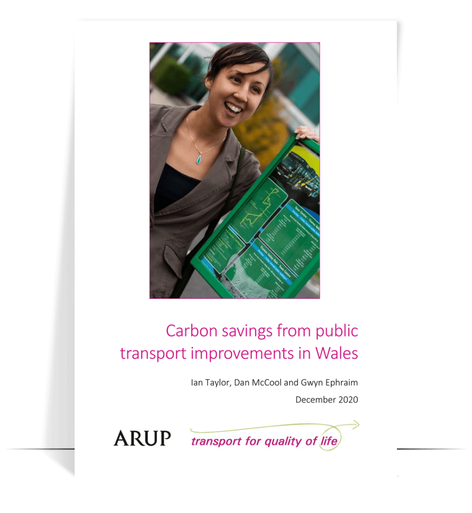carbon savings from public transport improvements in wales